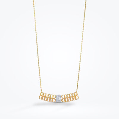 0.31 Karat Pırlanta Baget Kolye - Baroni Diamond (1)