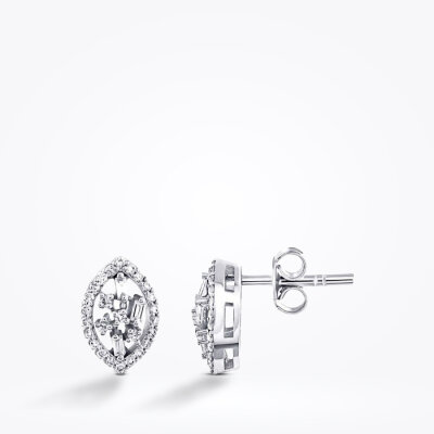 0.32 Karat Pırlanta Baget Küpe - Baroni Diamond