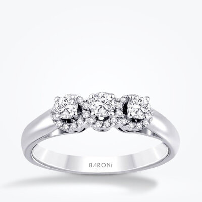 0.32 Karat Pırlanta Elmas Tria Yüzük - Baroni Diamond