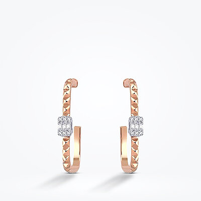 0.32 Karat Pırlanta Trend Küpe - Baroni Diamond