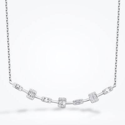 0.33 Karat Pırlanta Baget Kolye - Baroni Diamond