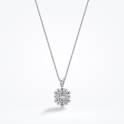0.49 Karat Pırlanta Baget Kolye - Baroni Diamond (1)