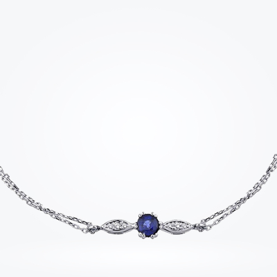 0.34 Karat Pırlanta Safir Bileklik - Baroni Diamond (1)
