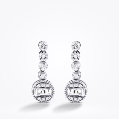 0.32 Karat Pırlanta Baget Küpe - Baroni Diamond (1)