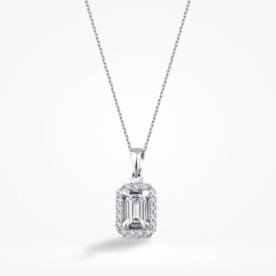 0.35 Karat Pırlanta Emerald Kolye - Baroni Diamond (1)
