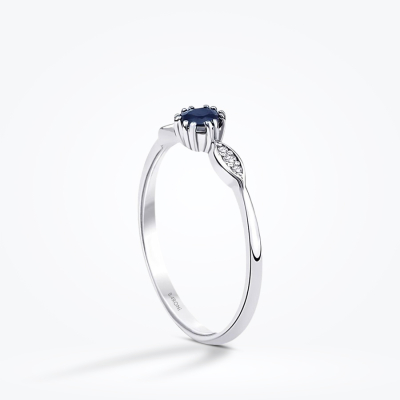 0.35 Karat Pırlanta Safir Yüzük - Baroni Diamond (1)