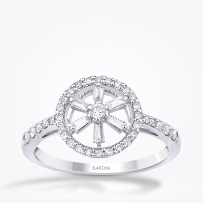 0.36 Karat Pırlanta Baget Yüzük - Baroni Diamond