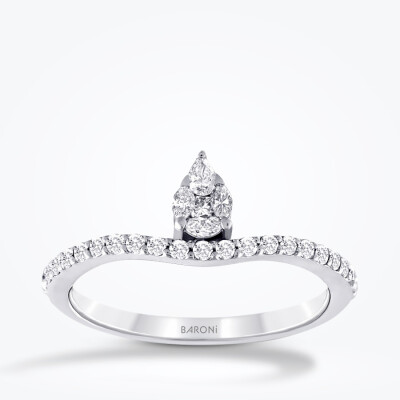 0.36 Karat Pırlanta Damla Yüzük - Baroni Diamond