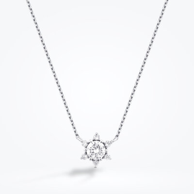 0.36 Karat Pırlanta Lotus Tektaş Kolye - Baroni Diamond
