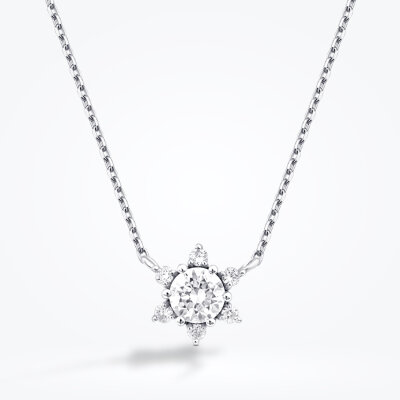 0.36 Karat Pırlanta Lotus Tektaş Kolye - Baroni Diamond (1)