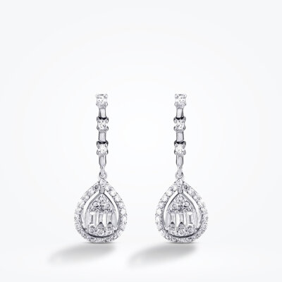 0.37 Karat Pırlanta Baget Küpe - Baroni Diamond (1)