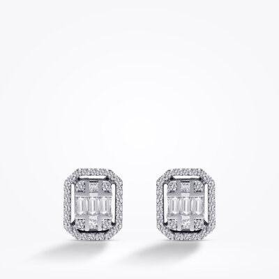 0.38 karat Pırlanta Baget Küpe - Baroni Diamond (1)