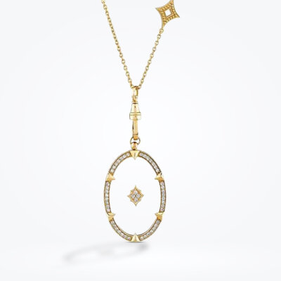 0.38 Karat Pırlanta Cam Kolye - Baroni Diamond