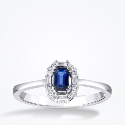 0.39 Karat Pırlanta Safir Yüzük - Baroni Diamond