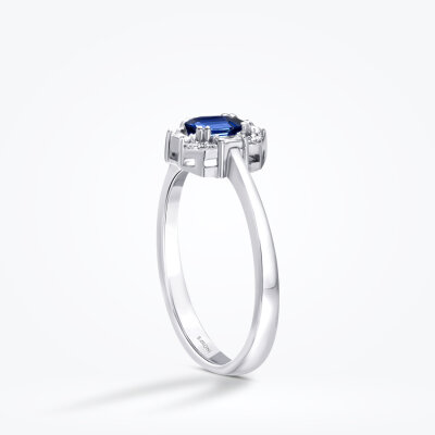 0.39 Karat Pırlanta Safir Yüzük - Baroni Diamond (1)