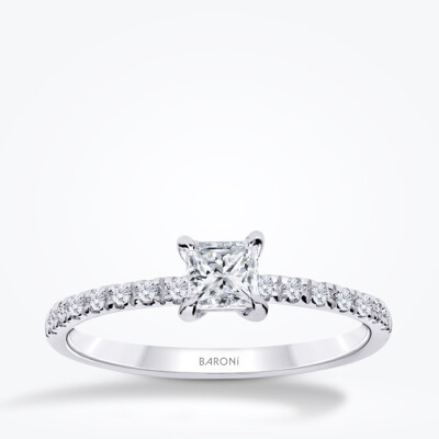 0.40 Karat Pırlanta Prenses Tektaş Yüzük - Baroni Diamond