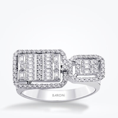 0.41 Karat Pırlanta Baget Yüzük - Baroni Diamond