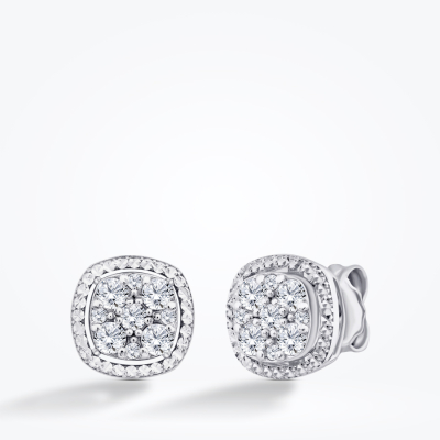 0.41 Karat Pırlanta Illusion Küpe - Baroni Diamond (1)