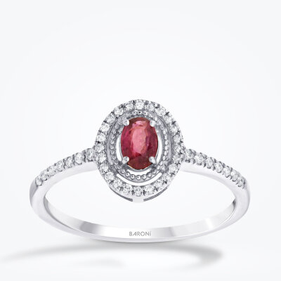0.41 Karat Pırlanta Yakut Yüzük - Baroni Diamond