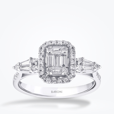 0.43 Karat Pırlanta Baget Yüzük - Baroni Diamond