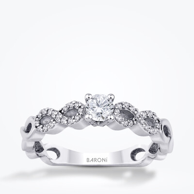 0.43 Karat Pırlanta Tektaş Sonsuzluk Yüzük - Baroni Diamond