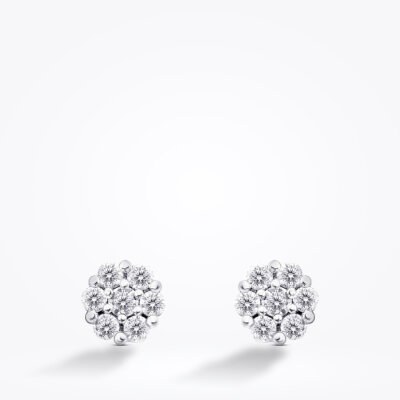 0.43 Karat Pırlanta Taşlı Yuvarlak Küpe - Baroni Diamond (1)