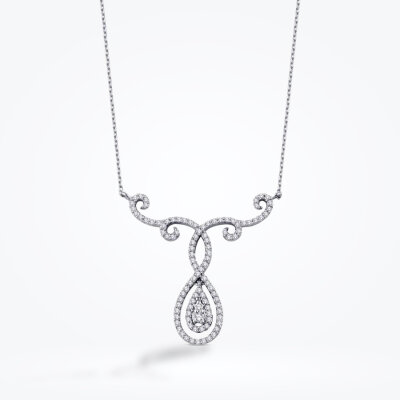 0.43 Karat Pırlanta Trend Damla Kolye - Baroni Diamond (1)