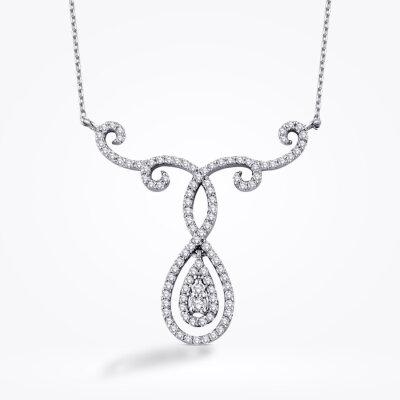 0.43 Karat Pırlanta Trend Damla Kolye - Baroni Diamond