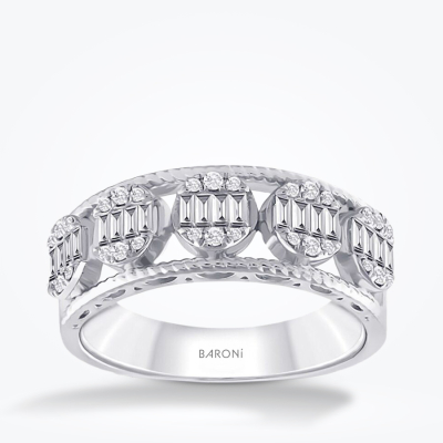 0.45 Karat Pırlanta Baget Yüzük - Baroni Diamond