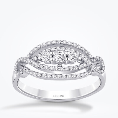 0.45 Karat Pırlanta Taşlı Trend Yüzük - Baroni Diamond