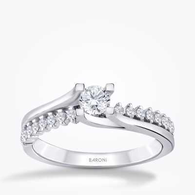 0.45 Karat Pırlanta Tektaş Yüzük - Baroni Diamond