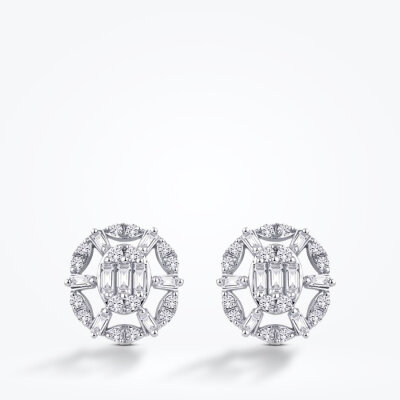 0.46 Karat Pırlanta Baget Küpe - Baroni Diamond (1)