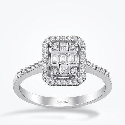 0.47 Karat Pırlanta Baget Yüzük - Baroni Diamond