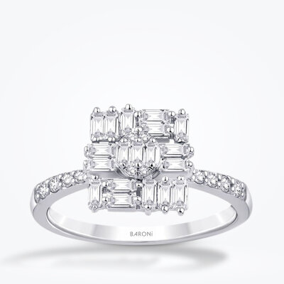 0.47 Karat Pırlanta Baget Yüzük - Baroni Diamond