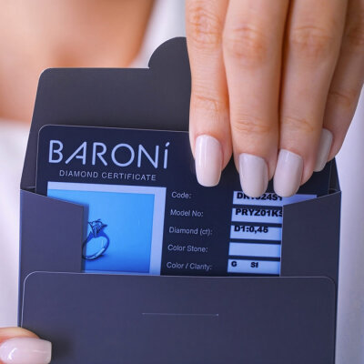 0.48 Karat Pırlanta Oval Tektaş Yüzük - 4