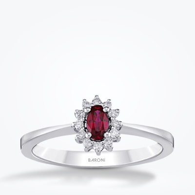 0.48 Karat Pırlanta Yakut Yüzük - Baroni Diamond