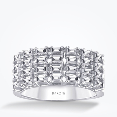 0.49 Karat Pırlanta Baget Yüzük - Baroni Diamond