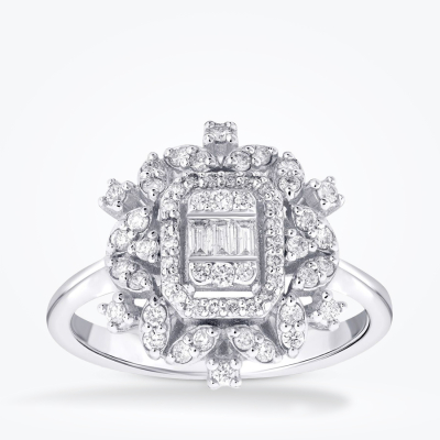0.50 Karat Pırlanta Baget Yüzük - Baroni Diamond