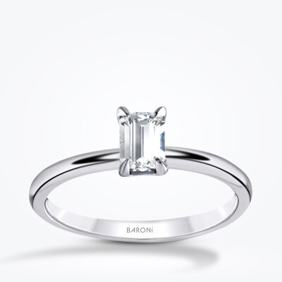 0.50 Karat Pırlanta Emerald Tektaş Yüzük - Baroni Diamond
