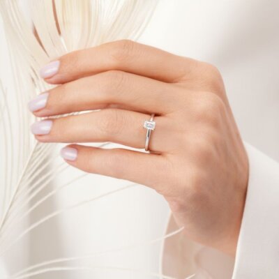 0.50 Karat Pırlanta Emerald Tektaş Yüzük - Baroni Diamond (1)
