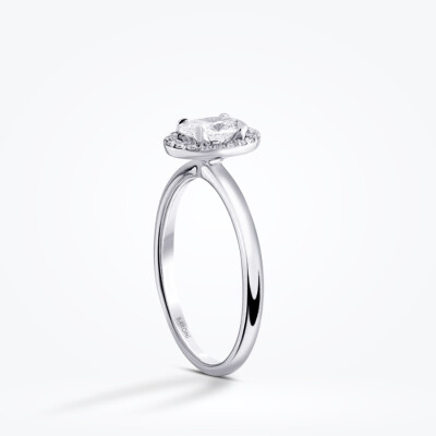 0.50 Karat Pırlanta Oval Tektaş Yüzük - 2
