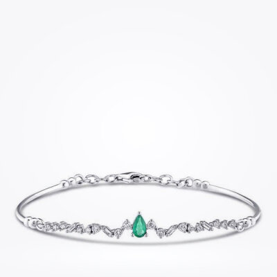 0.50 Karat Pırlanta Zümrüt Kelepçe - Baroni Diamond
