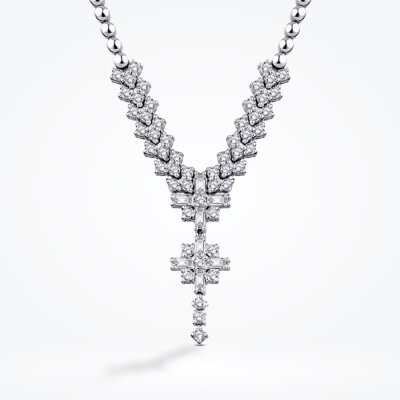 0.69 Karat Pırlanta Baget Kolye - Baroni Diamond