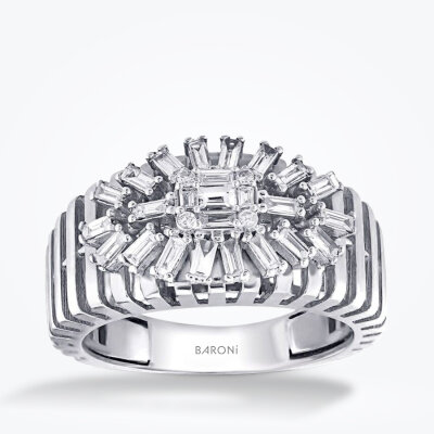 0.51 Karat Pırlanta Baget Yüzük - Baroni Diamond