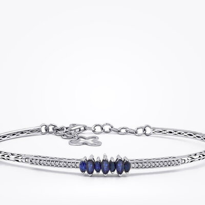 0.54 Karat Pırlanta Safir Kelepçe - Baroni Diamond (1)