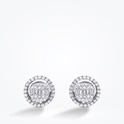 0.55 Karat Pırlanta Baget Küpe - Baroni Diamond (1)