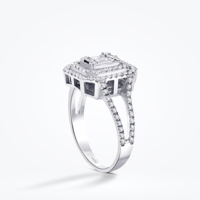 0.55 Karat Pırlanta Baget Yüzük - Baroni Diamond (1)