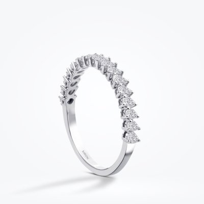 0.55 Karat Pırlanta Damla Yarımtur Yüzük - Baroni Diamond (1)