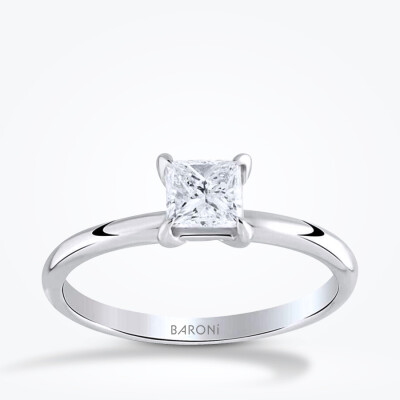 0.55 Karat Pırlanta Prenses Tektaş Yüzük - Baroni Diamond
