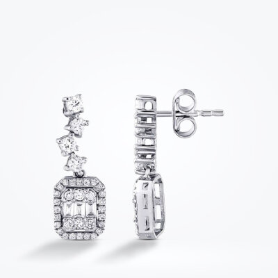 0.56 Karat Pırlanta Baget Küpe - Baroni Diamond